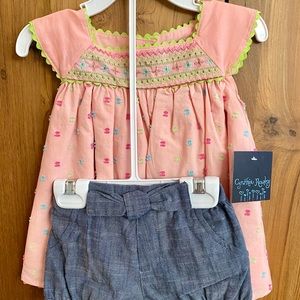 Baby girls shirt and short set